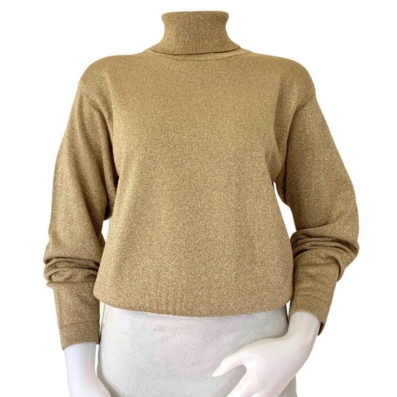Vintage Classiques Entier gold metallic merino wool...